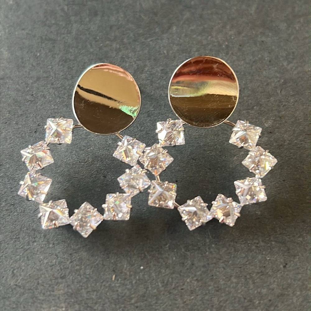 New sterling silver modernist artsy earrings